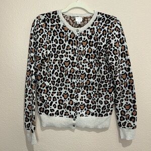 A NEW DAY Leopard Print Cardigan Sweater, Size S, EUC